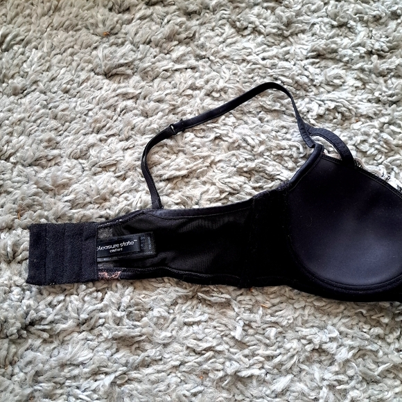 pleasure state Couture | Black Multi color snake skin studded women's bra - Picture 5 of 9